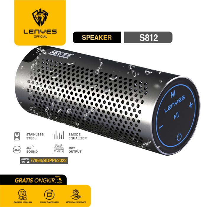 Speaker Bluetooth Portable LENYES S812 IPX5 Wireless HIFI Original WIRELESS SPEAKER PORTABLE SPEAKER MUSIC BOX BLUETOOTH spiker outdoor original