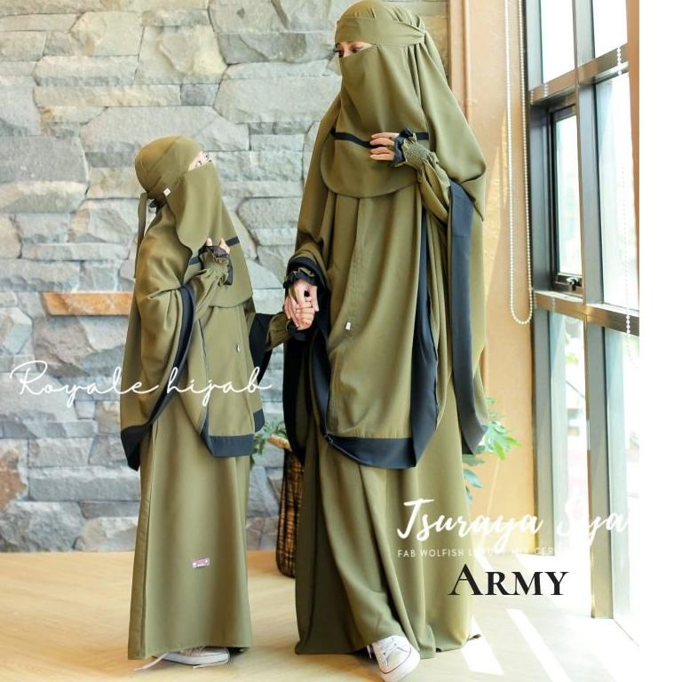 BEST PRODUCT Tsuraya Syari couple mom and kids gamis set syari couple family