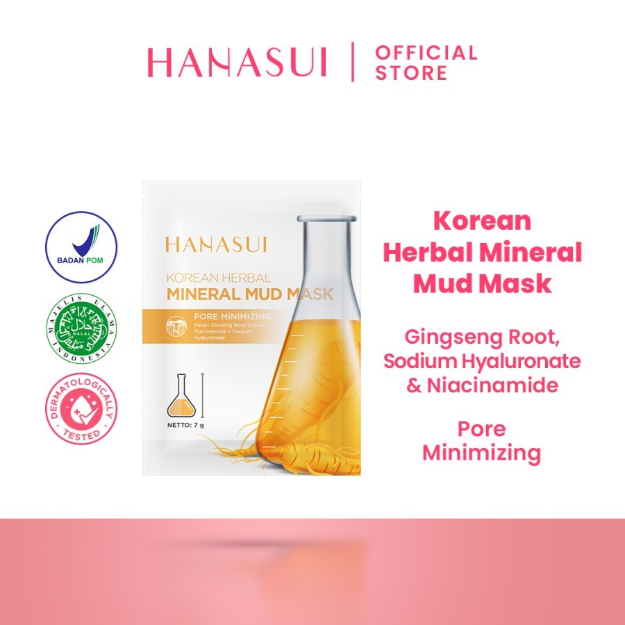 HANASUI Naturgo Peel Off Mask 10gr / Mineral Mud Mask 7gr masker wajah - Mudmask_Japanes