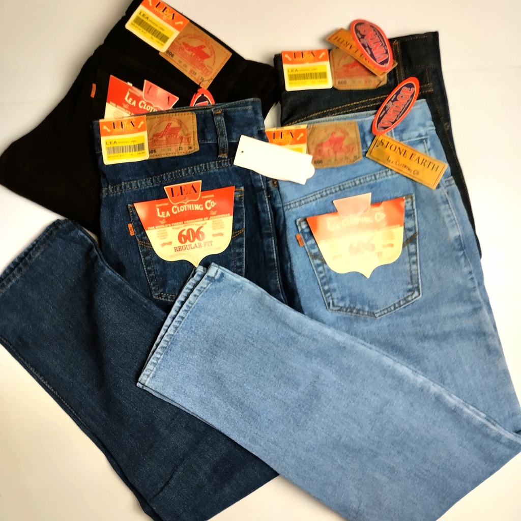 LEA Celana Jeans Pria Panjang Standar Reguler