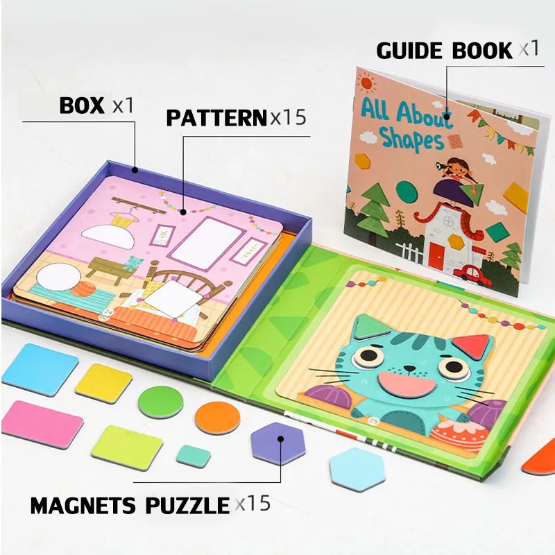 BIANCA - Mainan Edukasi Puzzle Magnet All About Shapes