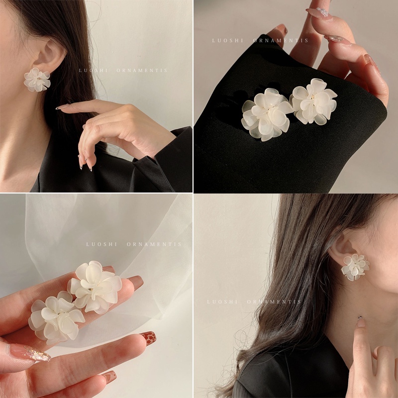 Fashion Ladies Anting Mutiara Gaya Korea Musim Panas Baru Bunga Stud Earrings