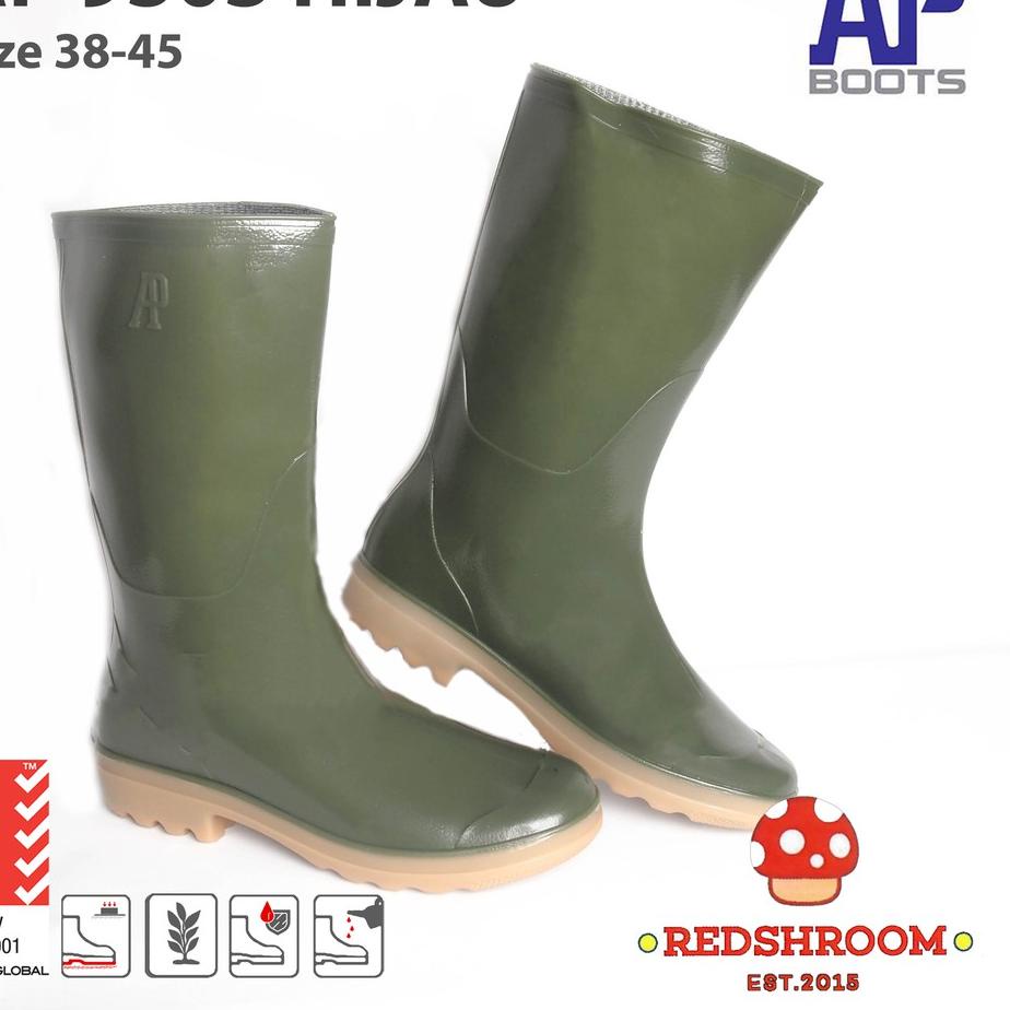 ✤ Sepatu Boot Tinggi AP Boots AP 9303 sepatu JUMBO EXTRA LARGE ♘