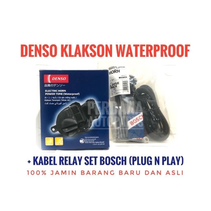 Klakson Keong Waterproof DENSO + Relay Set HELLA