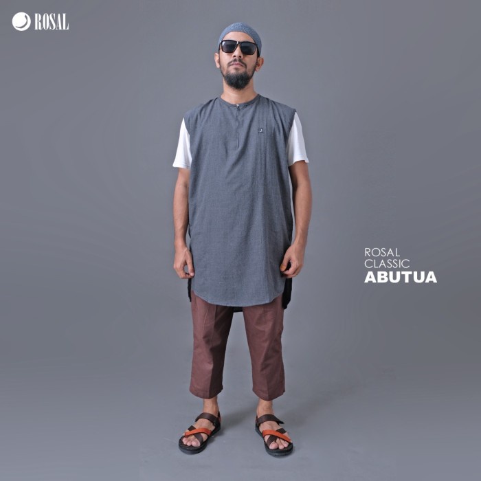 Rompi Sholat Rompi Sholat Rosal Classic - Rompi Shalat Original M - 3XL - M, Abu Tua(N2O7) rompi sho