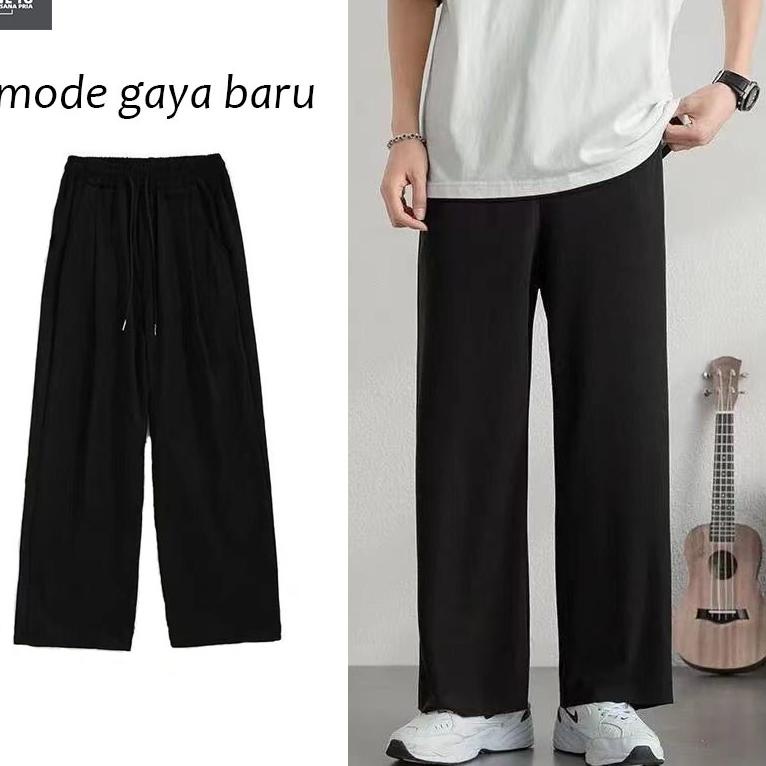 RECOMENDED Celana pria lebar kasual Loose pants Celana panjang pria ala2 korea celana kulot pria jum