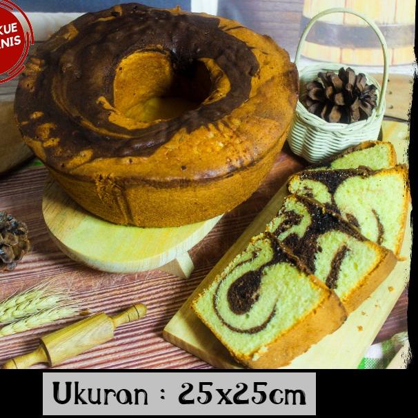 

★ Bolu Marmer 25x25cm / Marmer Cake PREMIUM / Kue Lebaran Arisan & Natal ➾