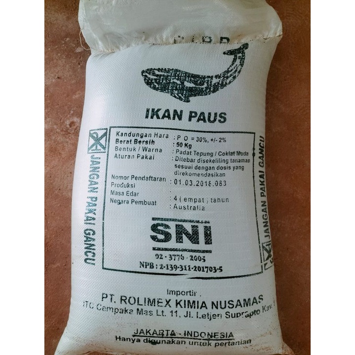 PUPUK CIRP CAP IKAN PAUS KEMASAN 50 KG