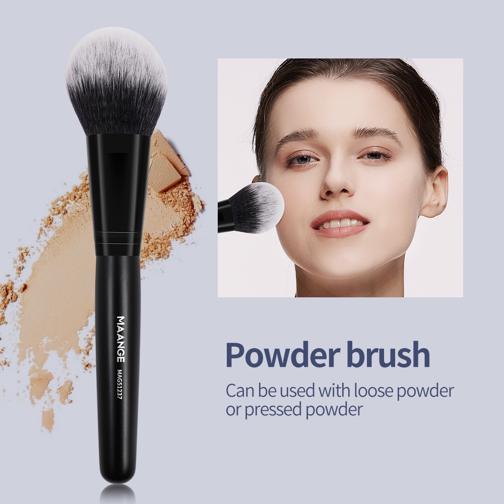 MAANGE 1PCS Brush Make Up Bulu Sikat Nilon Serat Sikat Bedak Halus Lembut, Halus Dan Kaya 51237