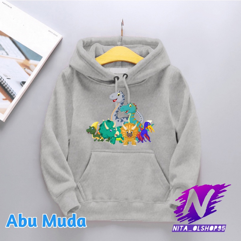 sweater hoodie anak dinosaurus hoodie dino