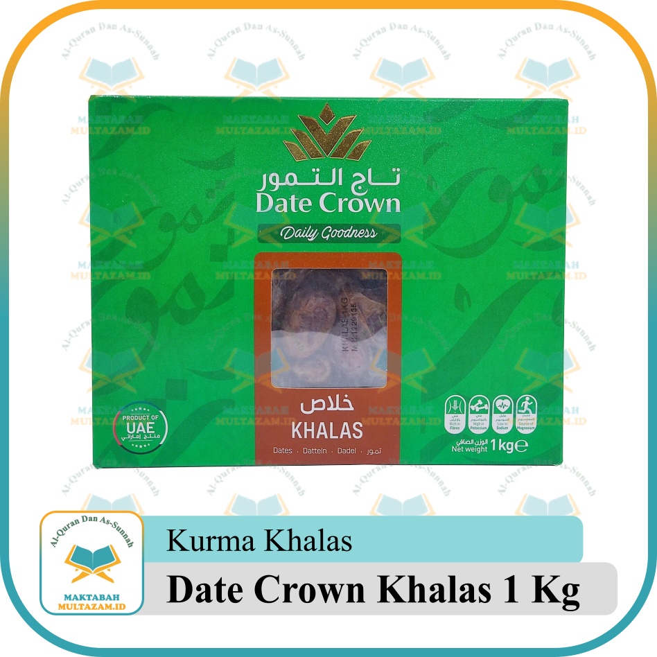 

Kurma Khalas Date Crown 1 Kg Premium | Kurma Date Crown Khalas 1kg Kemasan Terbaru | Kurma Kholas 1 Kg