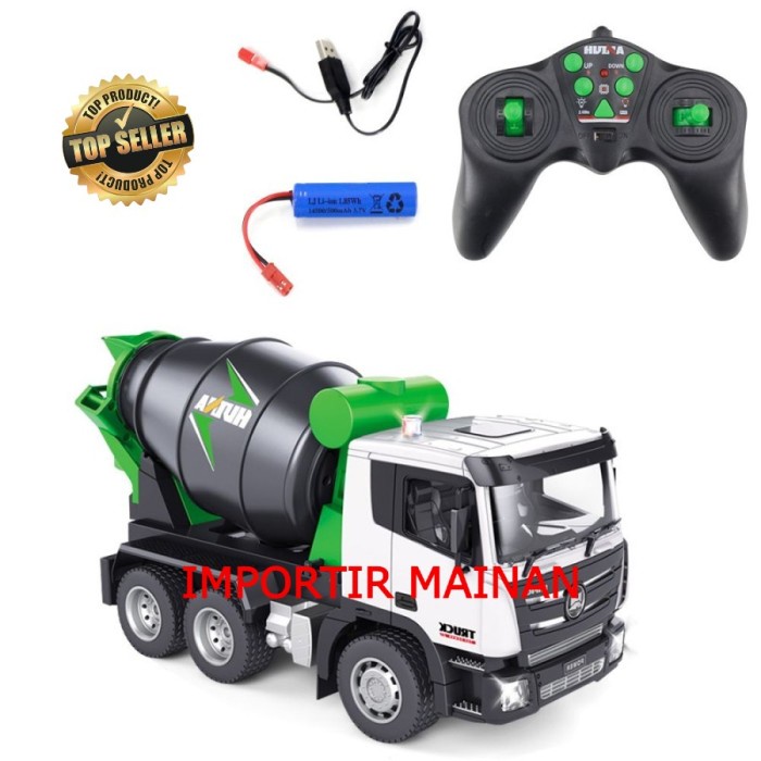 Mainan Remote Control Truk Molen Semen Huina 1557 2.4Ghz Truck Rc #Original