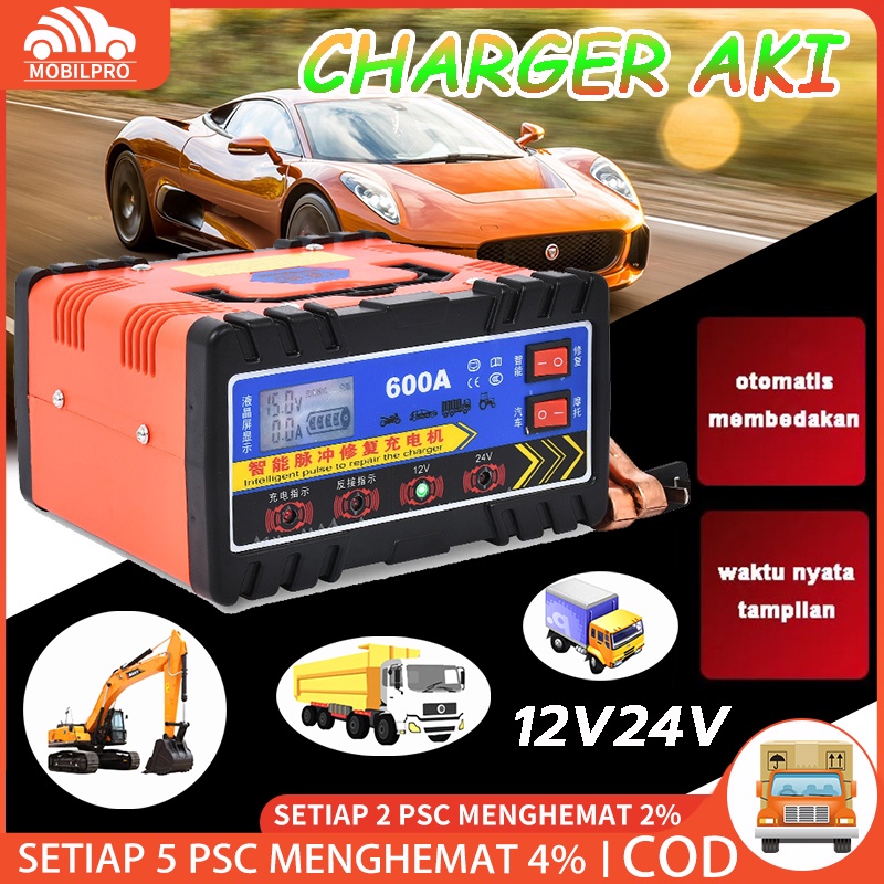 12V 24V Universal Pengisi Daya Baterai Mobil Cerdas Pengisi Daya Pulsa Murni Perbaikan Tembaga Baterai Otomatis L2B1