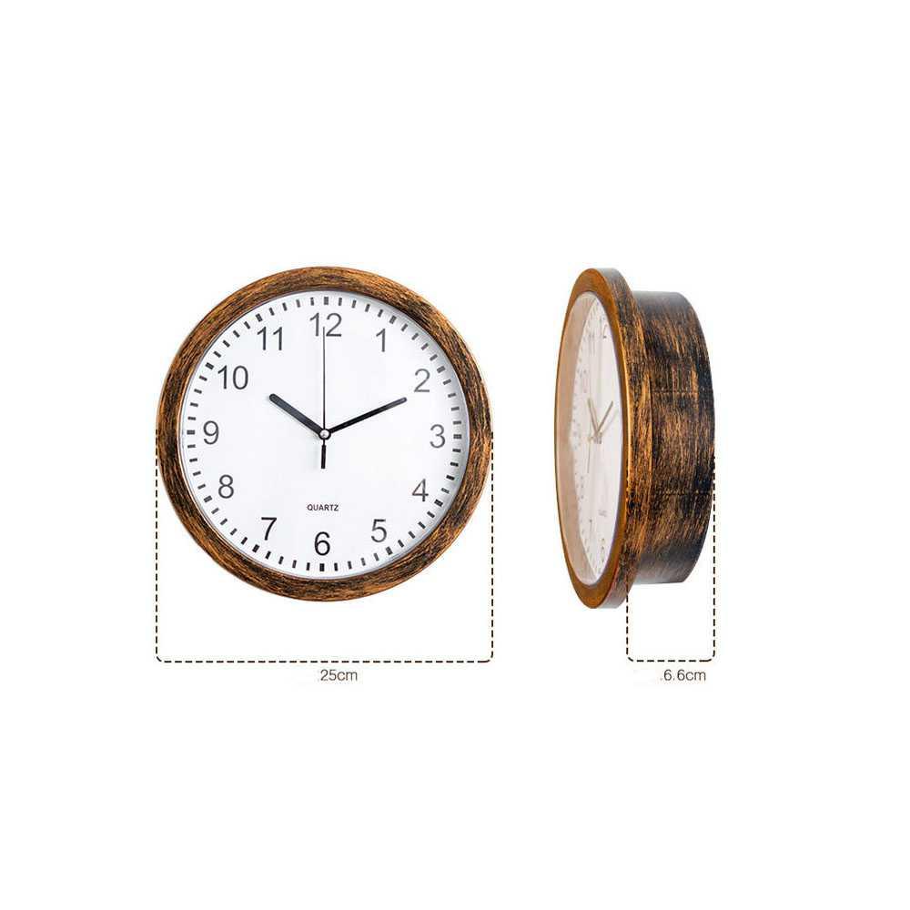 Jam Dinding Besar Bulat Vintage 25cm with Hidden Storage Box - OTYLHG544