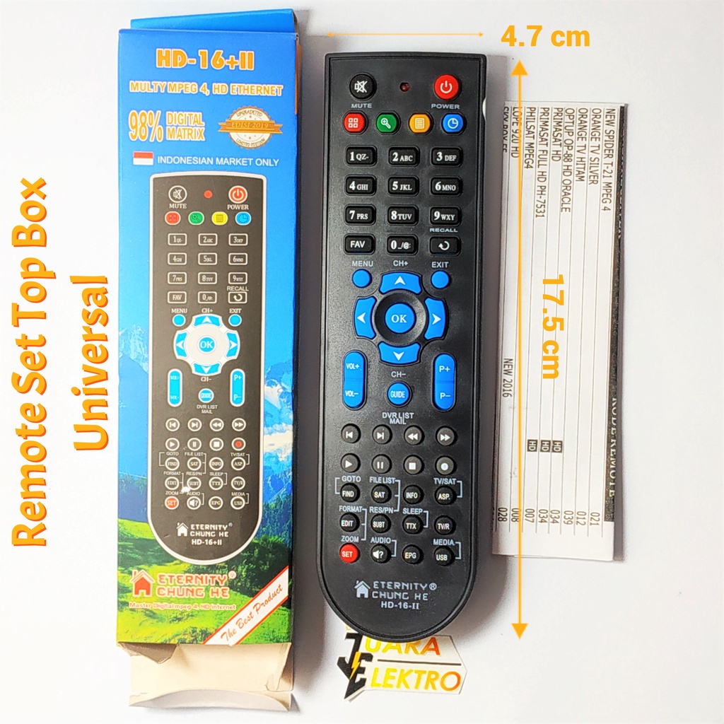 Remote Set Top Box (STB) Universal