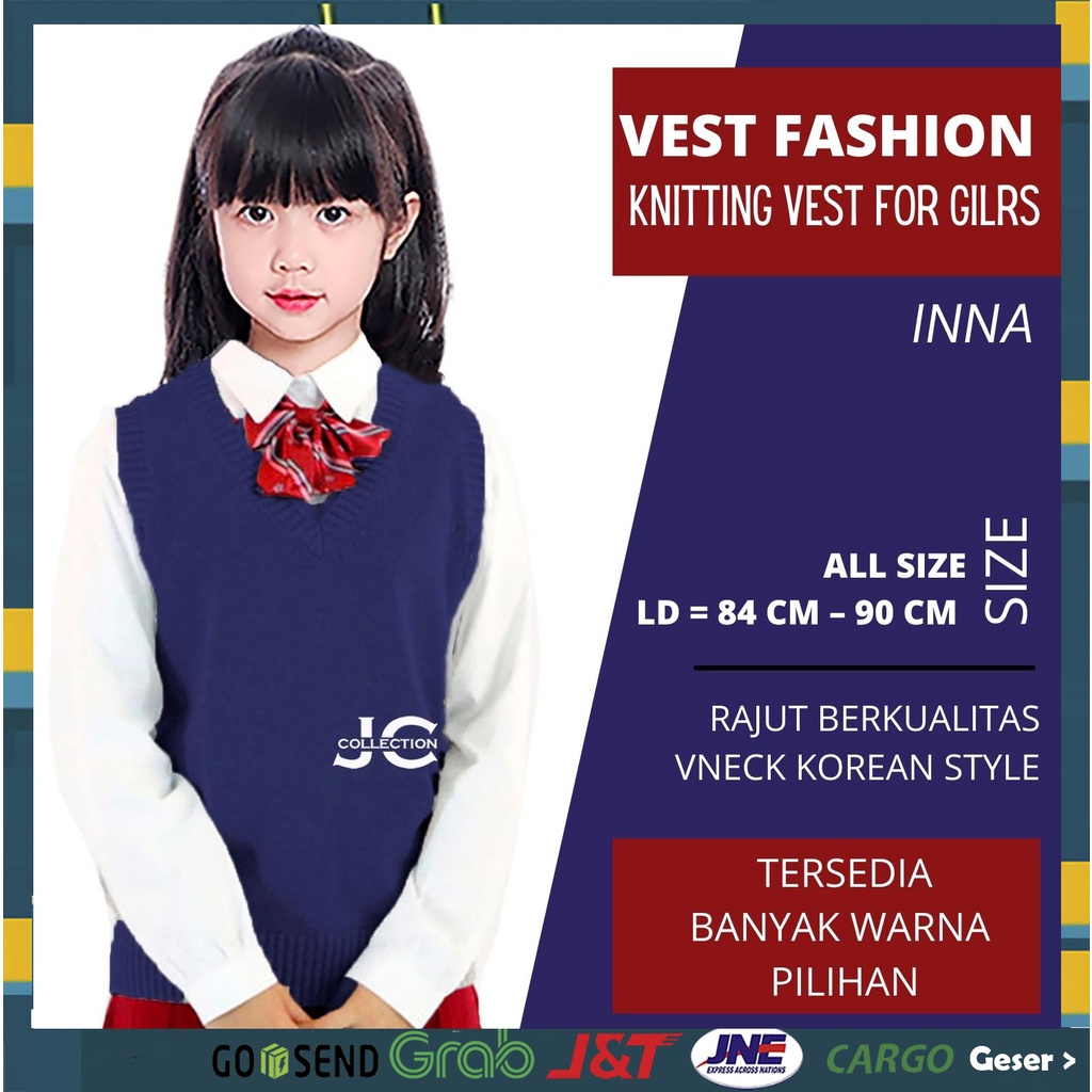 Rompi Rajut Anak Perempuan 12 Tahun – 17 Tahun  / Vest for Girl Teens - JCCollections