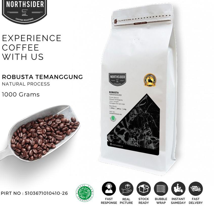 

Dql04 KOPI BIJI ROBUSTA TEMANGGUNG NATURAL - 1KG NORTHSIDER COFFEE ,.,.,.,,