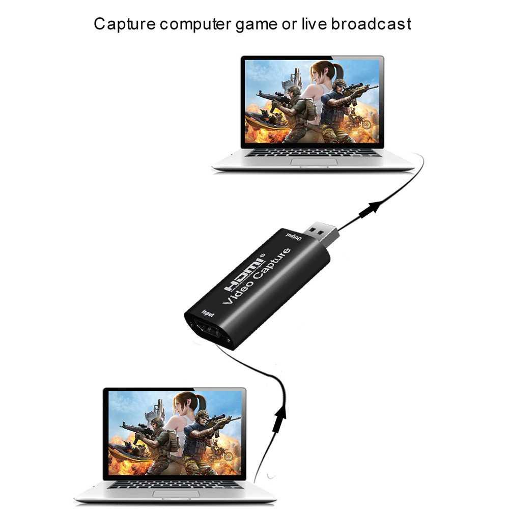 HDMI Video Capture Card Grabber Record Box USB 2.0 1080P - RU700 - Black