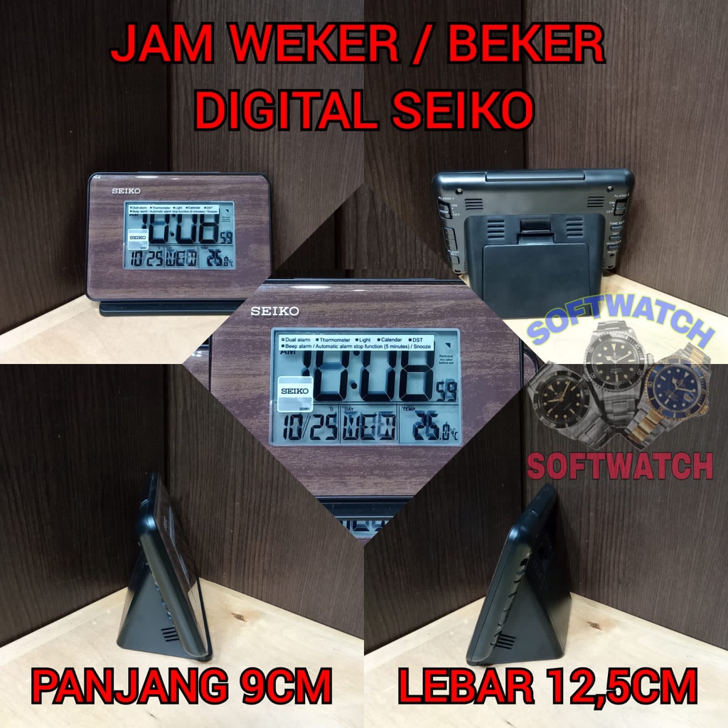 JAM WEKER BEKER JAM MEJA JAM DIGITAL ALARM SEIKO ASLI 100% ORIGINAL