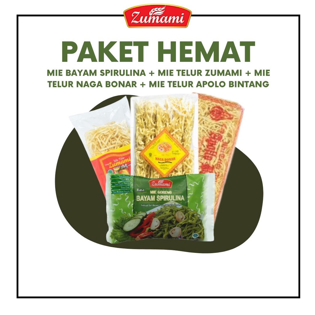 

PAKET HEMAT ZUMAMI / MIE GORENG BAYAM SPIRULINA / MIE TELUR NAGA BONAR / MIE TELUR ZUMAMI / MIE TELUR APOLLO BINTANG / MIE GORENG / SAYUR / MIE TELUR / PAKET HEMAT
