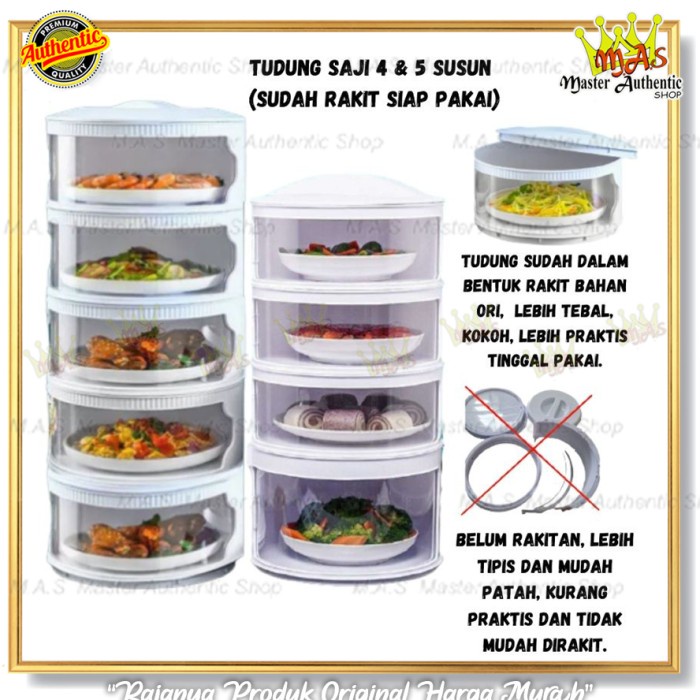Terlaris Tudung Saji Susun Tingkat Rak Makanan Susun Kotak Penyimpanan