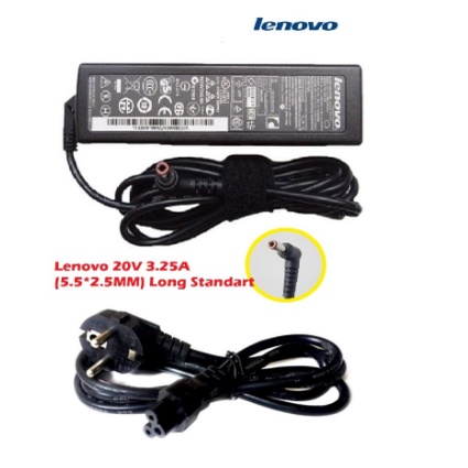 ADAPTOR LENOVO LONG 20V 3.25A (5.5*2.5MM) G470 G480 G475 G485 B460 ORI - Zaindo Computer