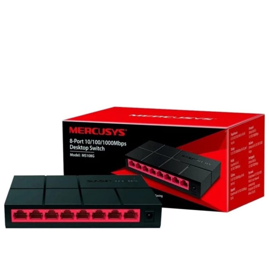 SWITCH HUB MERCUSYS  MS108G 8-PORT GIGABIT 10/100/1000Mbps