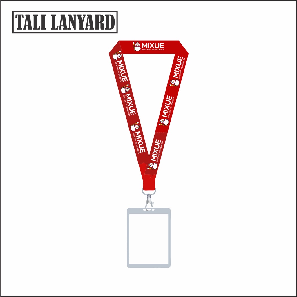 

TALI LANYARD MIXUE SINCE 1997 ICE CREAM & TEA | TALI GANTUNGAN KUNCI ID CARD TALI LEHER | NAME TAG