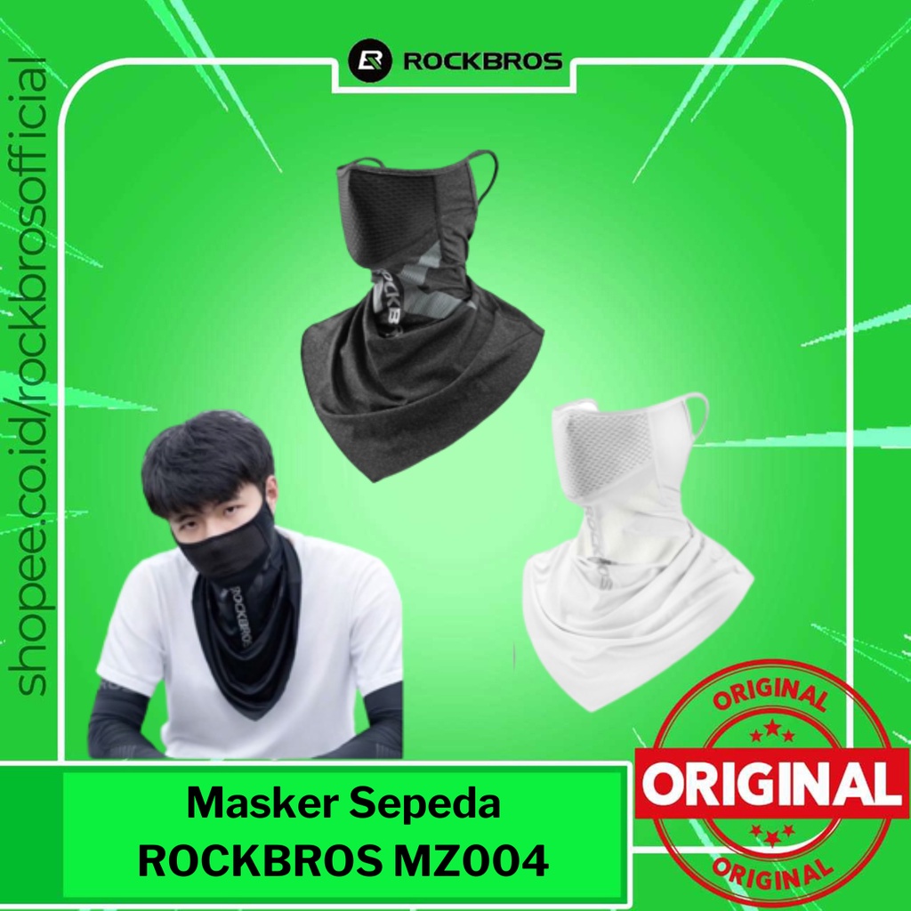 Masker Olahraga Sepeda Rockbros MZ004 Face Cover Mask Ear Strap Balaclava Anti UV Breathable Olah Ra