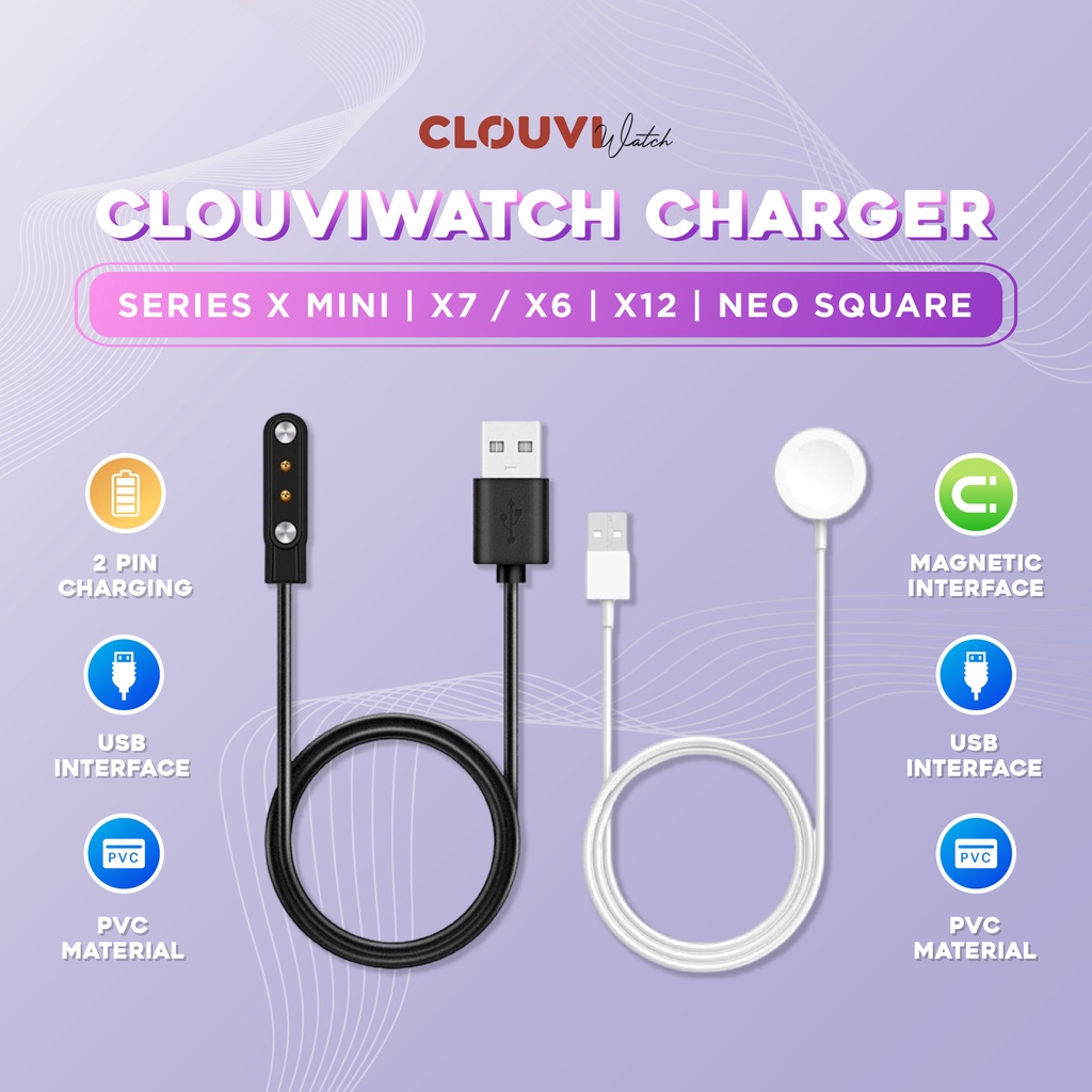 KABEL CAS CHARGER SMARTWATCH MAGNETIC & WIRELESS FOR CLOUVIWATCH