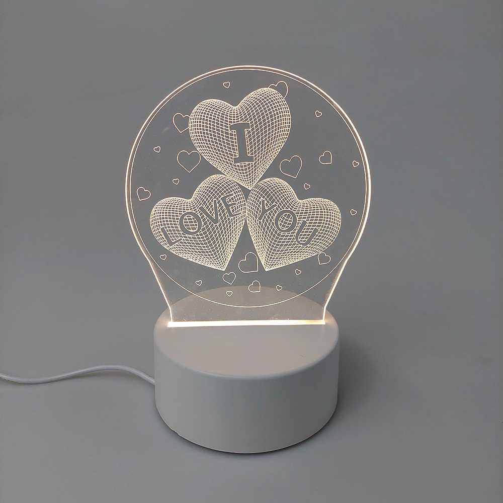 (BISA COD) FTIHSHP SOLOLANDOR Lampu Hias Akrilik 3D USB Plug 3 Color - LD3200