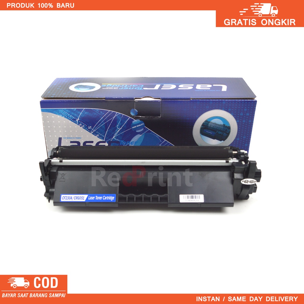 Toner Cartridge CF230A-30A Compatible Untuk Printer HP M203, M203dn, M203dw, MFP M227, MFP M227fdn, MFP M227fdw, MFP M227sdn, LBP161dn, LBP162dw, MF263dn, MF266dn, MF269dw, Premium Toner CRG-051