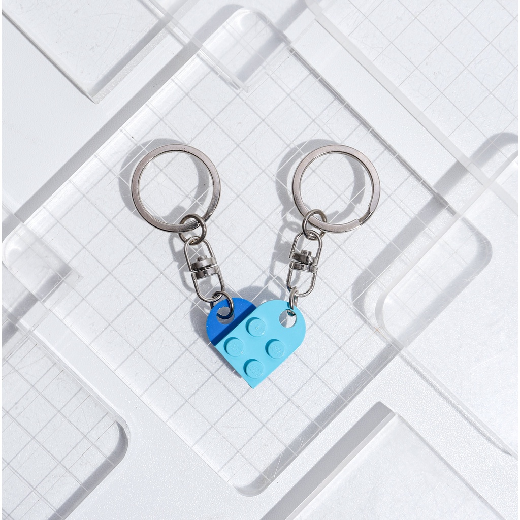 LEG0 - Brick Keychain / Gantungan Kunci bentuk hati untuk couple / pasangan / love series