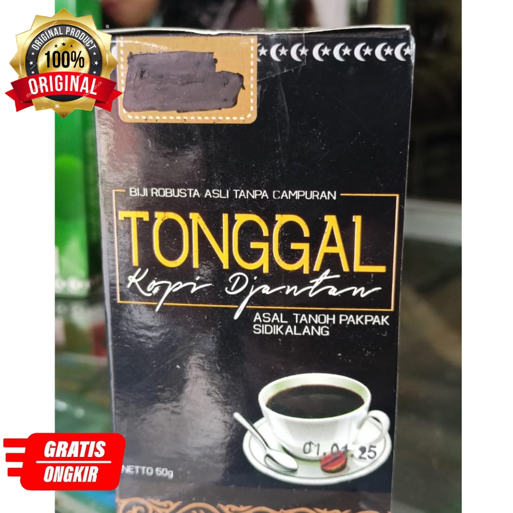 

Kopi Tanpak Kopi Robusta Biji Tunggal Bubuk Asli Sidikalang 100% HALAL (50 gr)