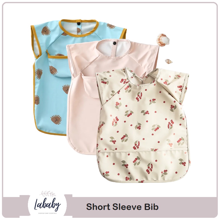 Lababy Short Sleeve Bib | Celemek Bayi