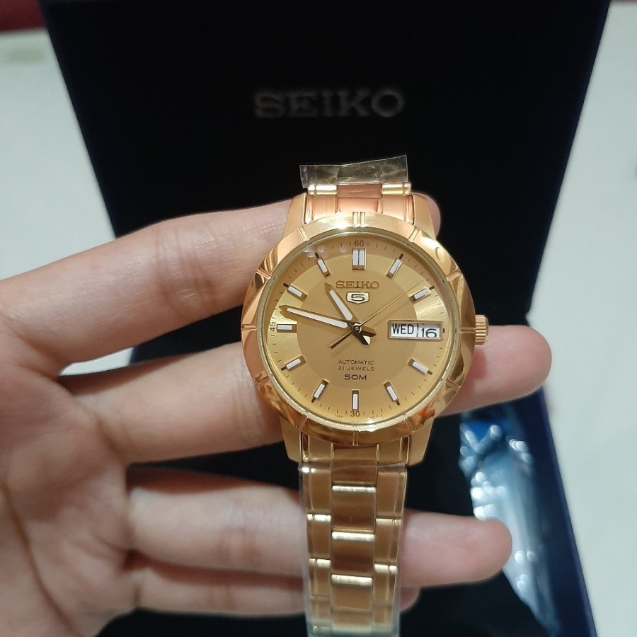 JAM TANGAN WANITA SEIKO 5 SNK888K1 SNK888 GOLD AUTOMATIC ORIGINAL