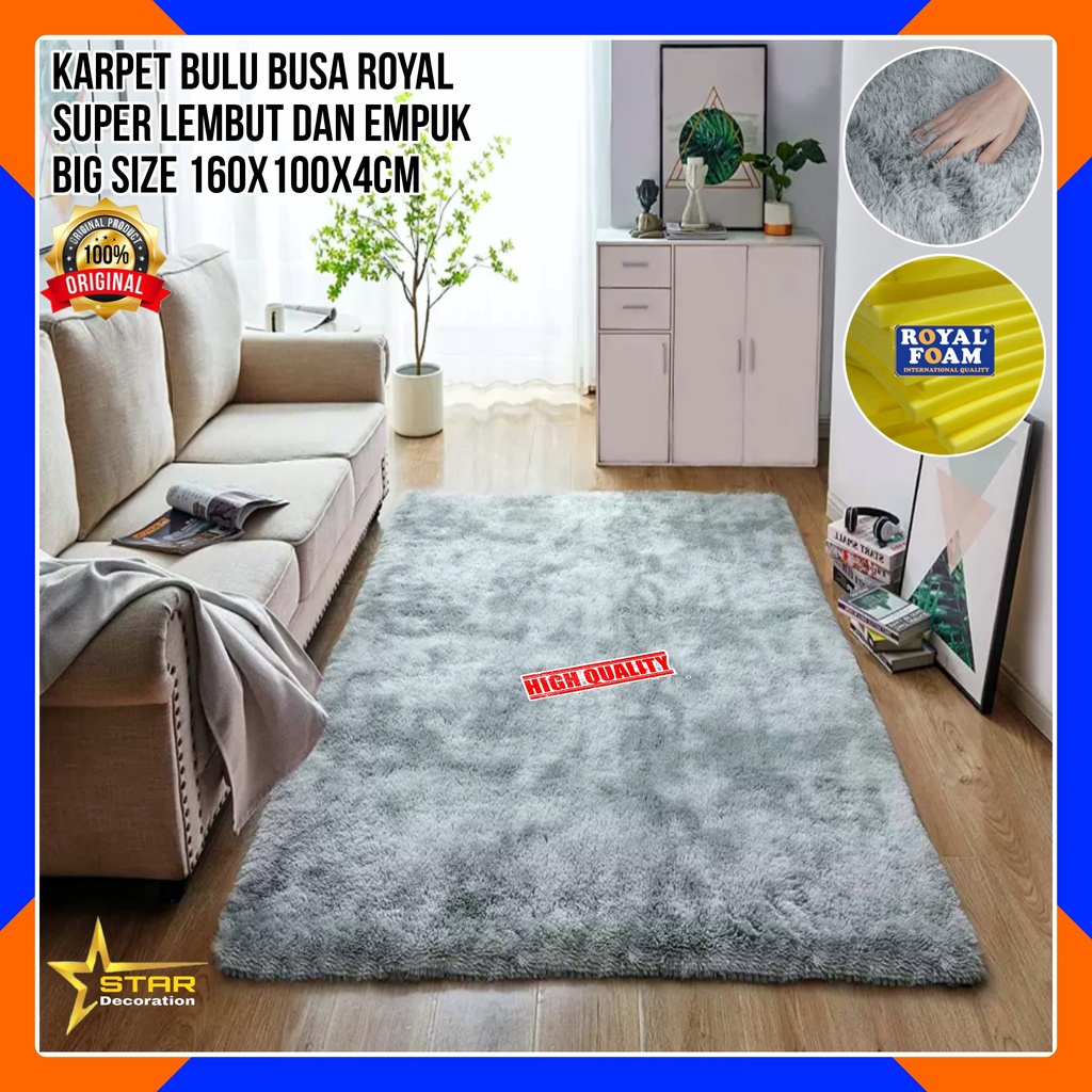 Karpet bulu empuk uk 160x100x4cm