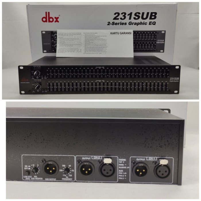 Sound Equalizer Dbx 231 + Sub Output New Design Grade A++