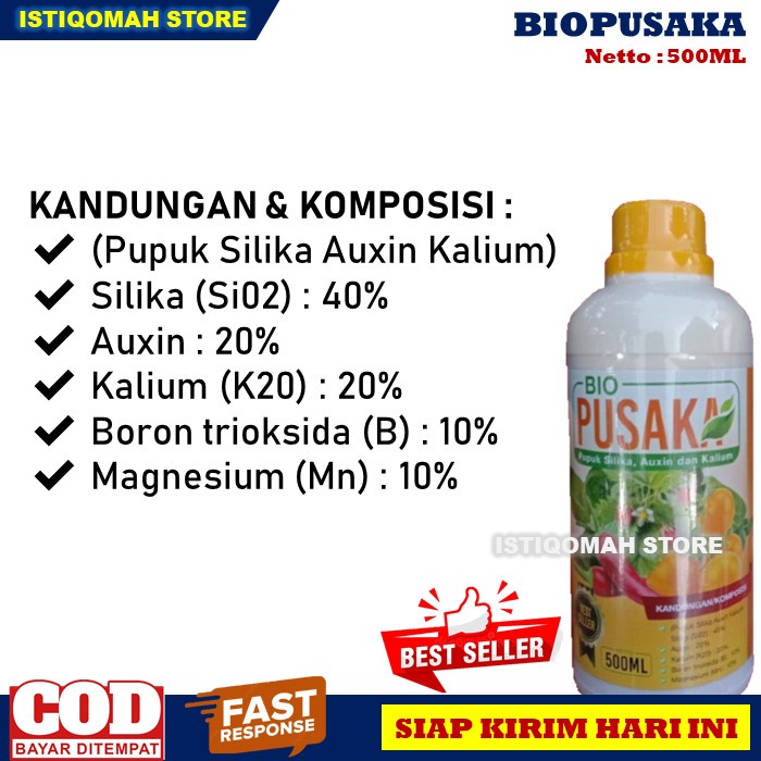 PUPUK OBAT ANTI JAMUR PADI BIO PUSAKA 500ML Obat Pembasmi Jamur pada Tanaman Padi Paling Bagus dan Manjur - Obat Jamur Pada Daun Batang Bulir Buah Tanaman Padi Paling Ampuh - Obat Semprot Tanaman Padi Kena Jamur Terbaik Murah TERLARIS COD