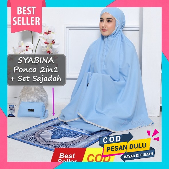 Beli Mukena - Mukena Dewasa Parasit Polos Premium Traveling Mukena Traveling Mini Pouch Mukenah Dewa