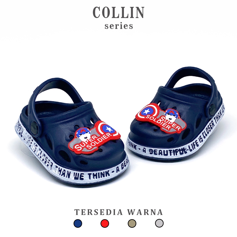 NEW Sandal anak laki-laki baby boys model baim karakter captain soldier 8 bulan - 6 tahun - Andrian Collin