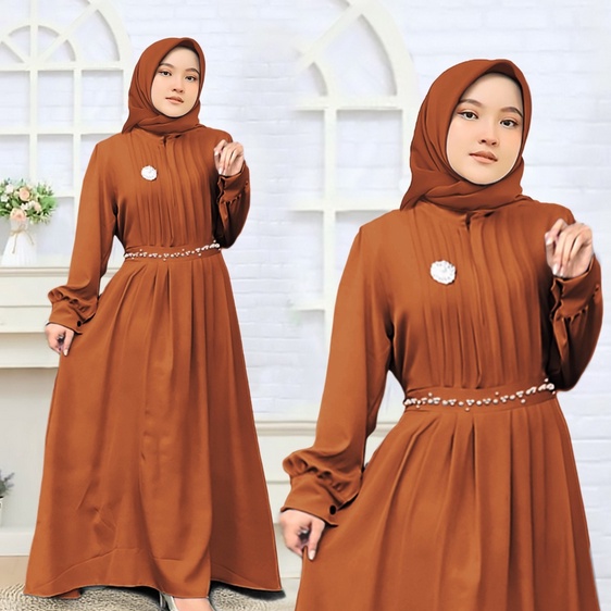 MAXI DRESS REIN RELINE GAMIS ANAK PEREMPUAN TERBARU BAHAN SHAKILA PREMIUM AKSEN MUTIARA PEARL TEMBAK