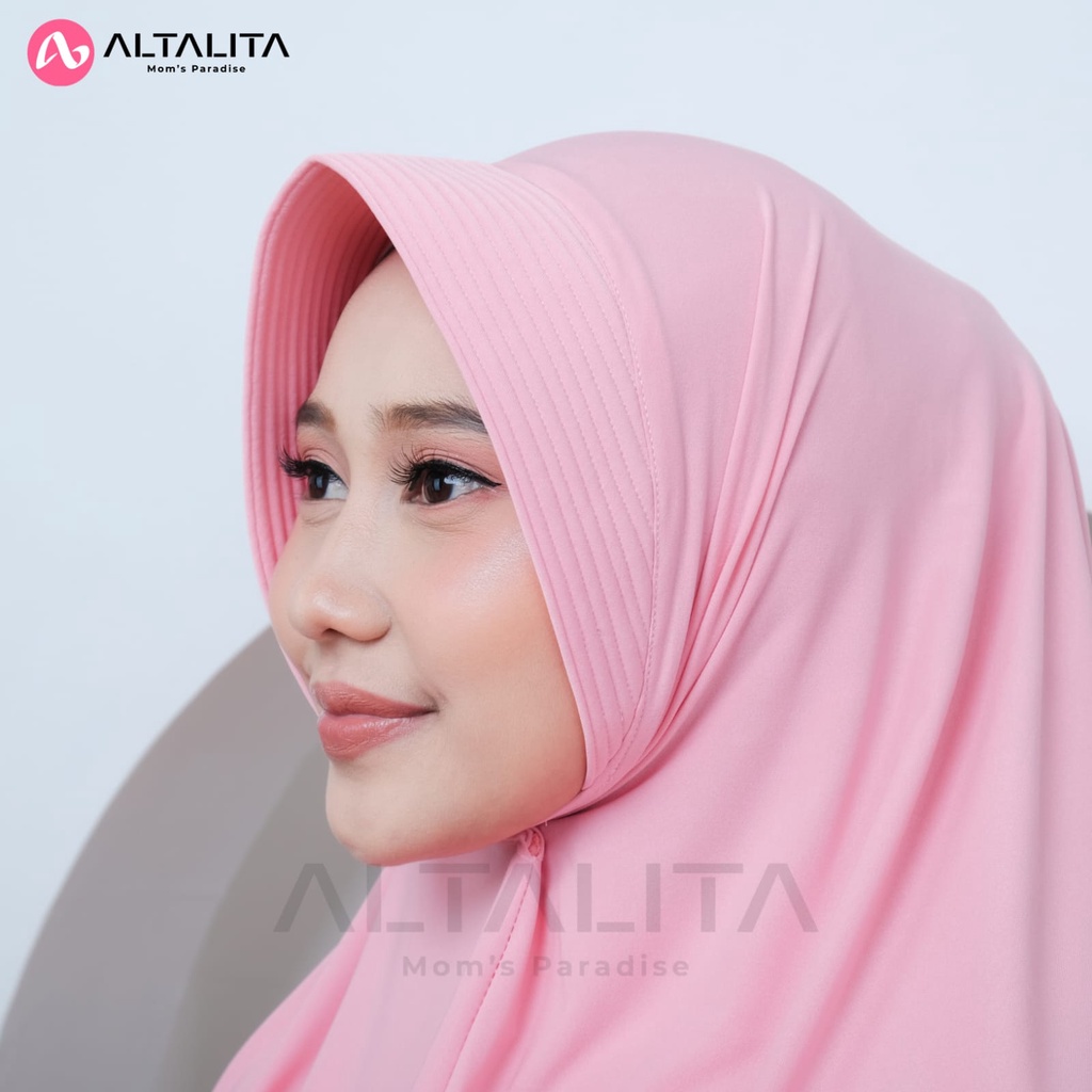 Altalita - Kerudung Instan Bergo Sport Hamidah Menutup Dada Jilbab Instan Qaila Penguin Size M Hijab Bergo Jersey Premium Cocok Untuk Sekolah Olahraga Volly Futsal Senam dan Sehari-Hari