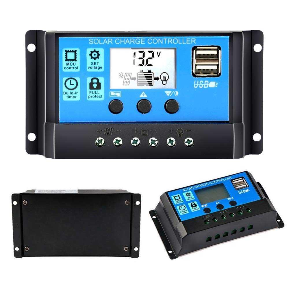 Solar Charge Controller PWM Automatic Recognize 12V/24V 20A/30A/40A - SY4024HD - Blue