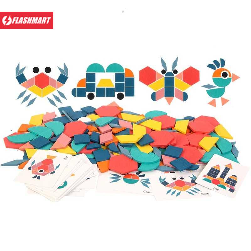 Flashmart Mainan Anak Jigsaw Puzzle 3D Children Toy 180PCS - QW-A004