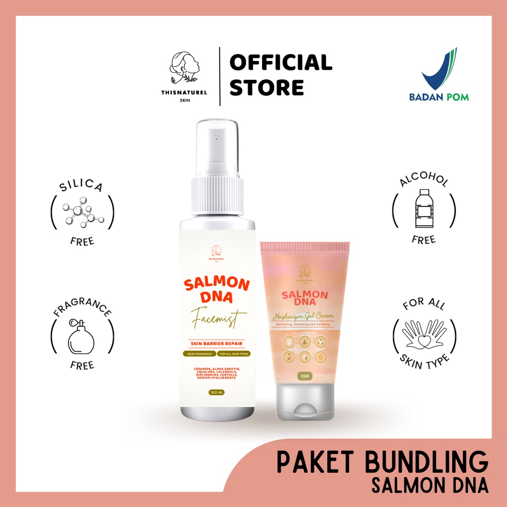 Paket Bundling Salmon DNA Facemist dan Moisturizer Gel Cream