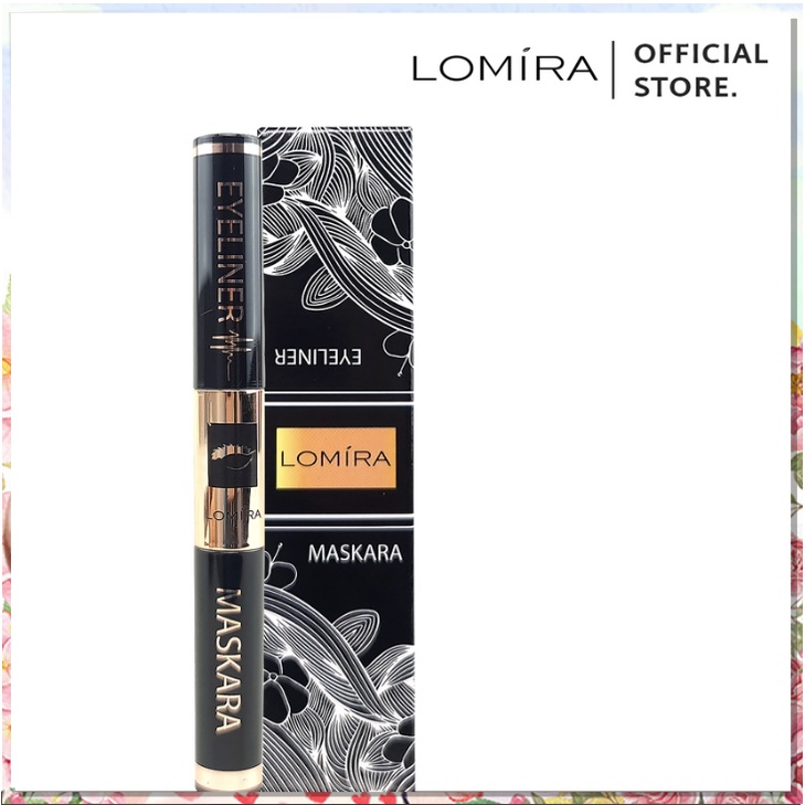 Maskara Eyeliner 4 Gr Kombinasi Warna 2 in 1 Waterproof Tahan Lama