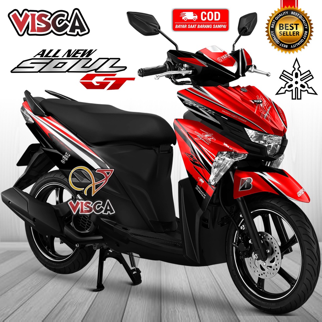 Decal Soul GT 125 Full Body Stiker Mio Soul GT 125 Full Body Striping Mio Soul GT 125 Full Body Haya
