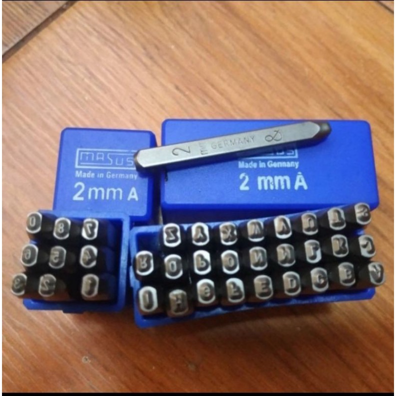

Masus Germany Ketok Huruf dan Angka 2 mm Stamp punch A - Z pigure 0 - 9