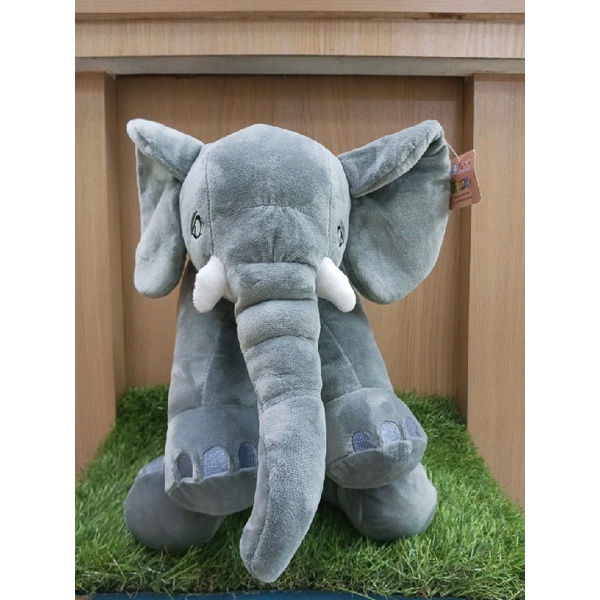 BONEKA GAJAH YELPO L | Boneka Gajah Elephant L Abu Plush toys Gajah Duduk